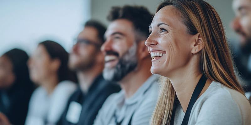 People smiling while taking caohc & niosh course