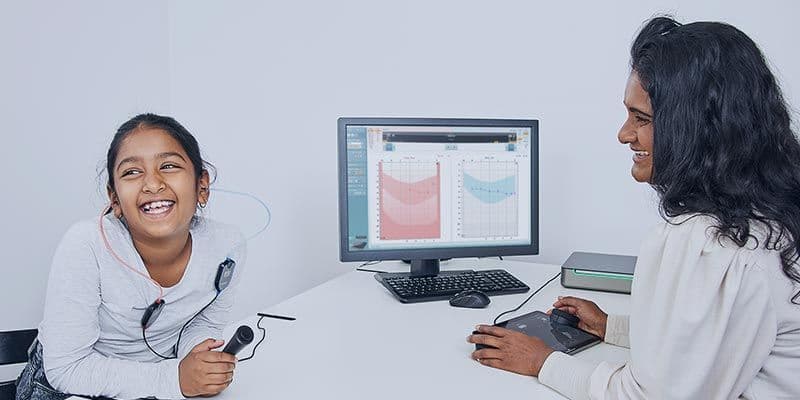 girl being tested on equinox evo